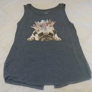 Justice Tank Top w/ Cute Pug